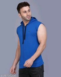 Men's Casual Hooded Tshirt - L