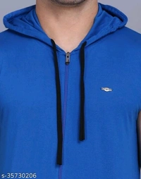 Men's Casual Hooded Tshirt - L