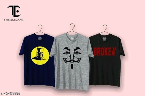 THE ELEGANT Mens Round Neck T shirt - L