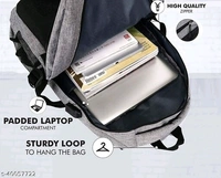  Laptop Backpack With USB Charging Port, Water Resistant with College Computer Bag for Men & Women (Dark Grey)