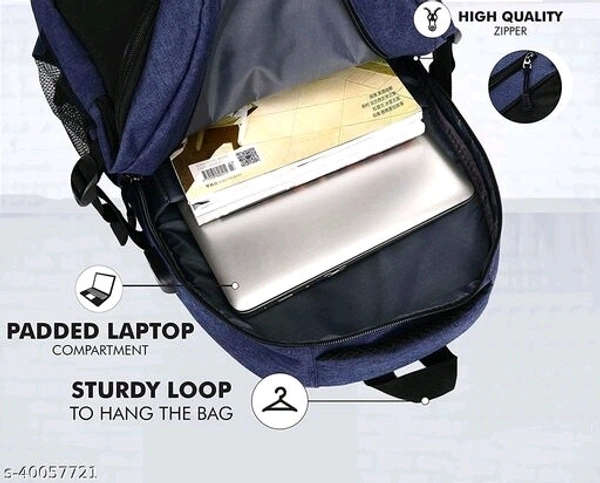  Laptop Backpack With USB Charging Port, Water Resistant with College Computer Bag for Men & Women (Dark Grey)