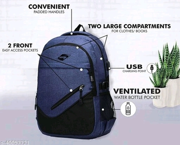  Laptop Backpack With USB Charging Port, Water Resistant with College Computer Bag for Men & Women (Dark Grey)