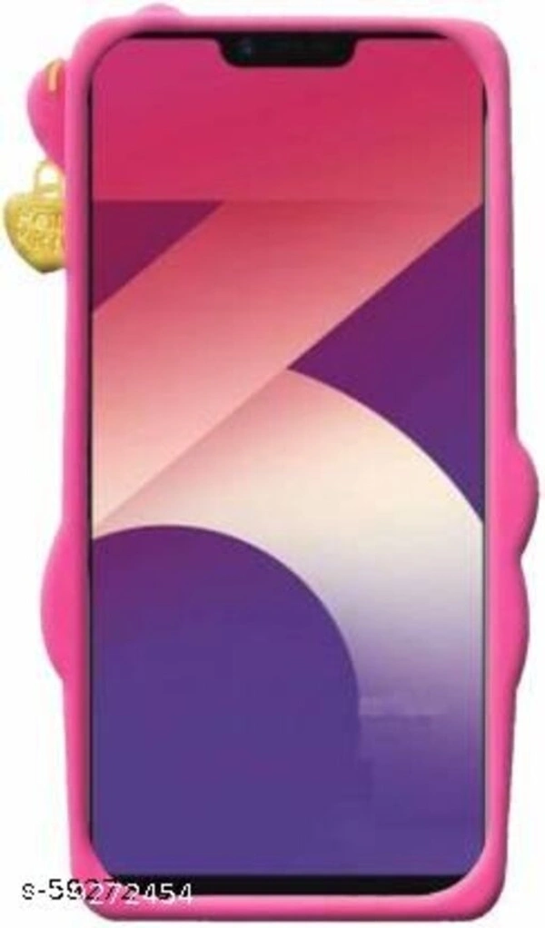 Unilord 3D Hello Kitty Case Compatible with Oppo A3s| Cartoon 3D Case Cover | Soft Silicone Rubber with Pendant | Gifted Item | Girls Cover |Pink