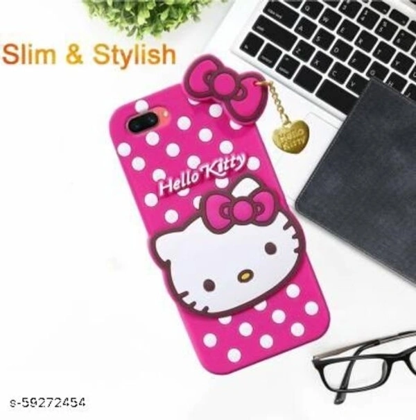 Unilord 3D Hello Kitty Case Compatible with Oppo A3s| Cartoon 3D Case Cover | Soft Silicone Rubber with Pendant | Gifted Item | Girls Cover |Pink