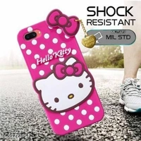 Unilord 3D Hello Kitty Case Compatible with Oppo A3s| Cartoon 3D Case Cover | Soft Silicone Rubber with Pendant | Gifted Item | Girls Cover |Pink
