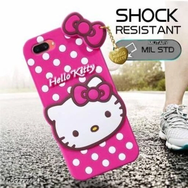 Unilord 3D Hello Kitty Case Compatible with Oppo A3s| Cartoon 3D Case Cover | Soft Silicone Rubber with Pendant | Gifted Item | Girls Cover |Pink