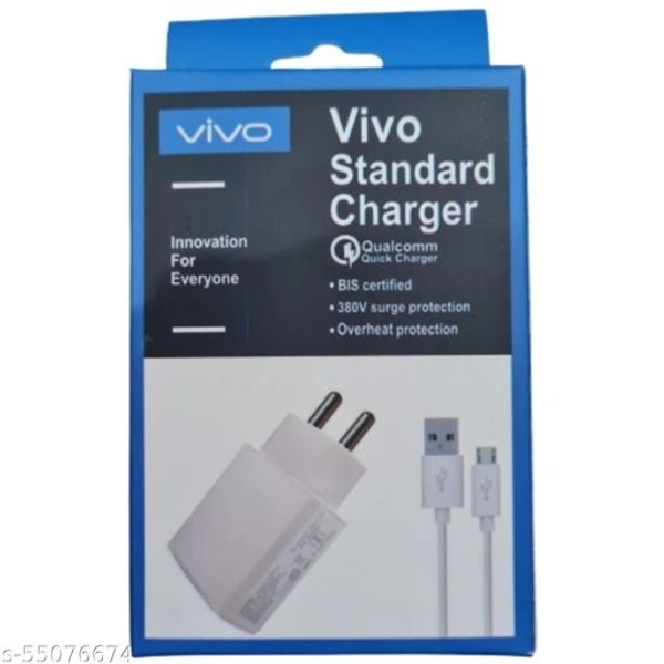 NS STUFF 2A Original vivo y11, vivo v5 plus, vivo v3, vivo v7, v7+, v9, v9 youth, vivo y69, vivo v5, vivo v1, vivo v1 max vivo v3 max, vivo v5s, vivo y53, vivo y21, vivo v3, vivo y15, vivo y3 10 W 2 A Mobile Charger with Detachable Cable  (WHTE, Cable Included)