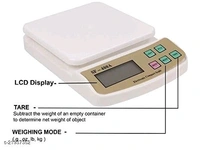 Mezire Electronic Kitchen Digital Weighing Scale with Tare Function with Adaptor (10 Kg-SF 400A)