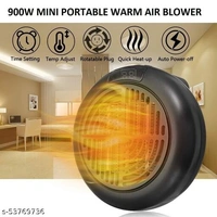 Electric Round Heater Fan Air Warmer Fireplace Flame with Remote Control