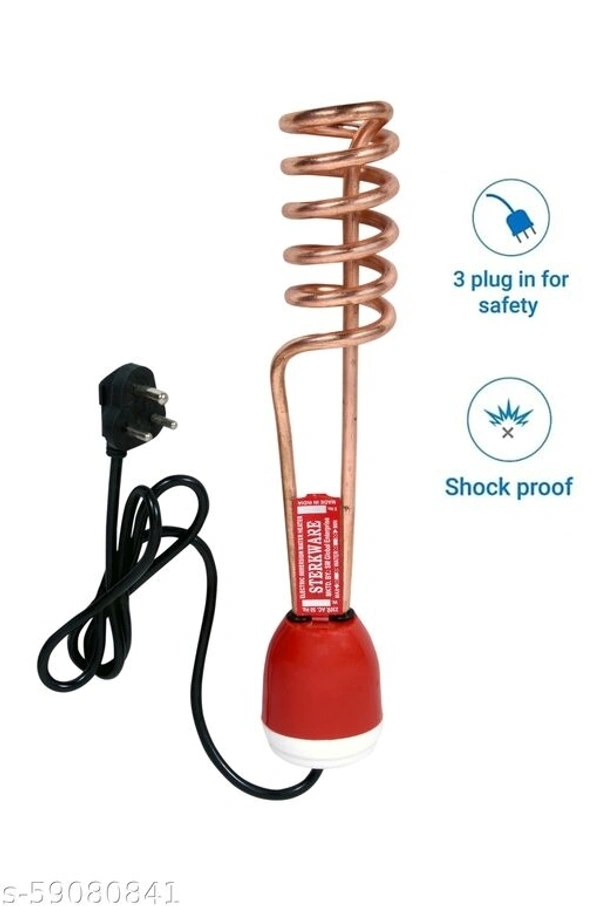 STERKWARE Immersion Water Heater Rod Red 2000W Brass Shock-Proof