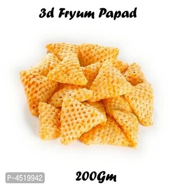 Premium Quality 3d Fryum Papad 200gm