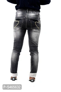 Men's Denim Black Jeans - 36