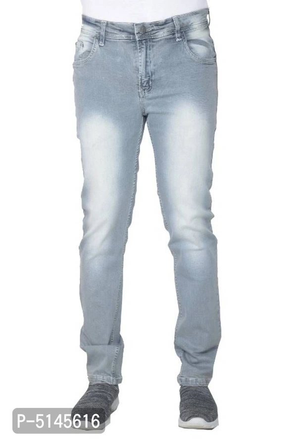 Men slim fit stretchable jeans- Grey - 30