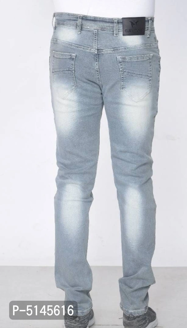 Men slim fit stretchable jeans- Grey - 30