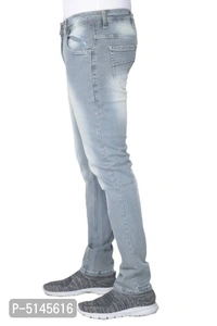 Men slim fit stretchable jeans- Grey - 32
