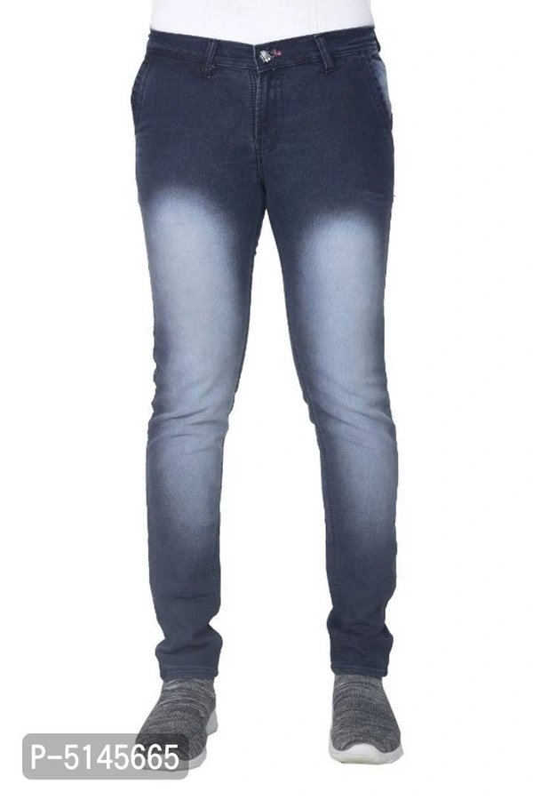 Men slim fit stretchable jeans- BLACK - 28