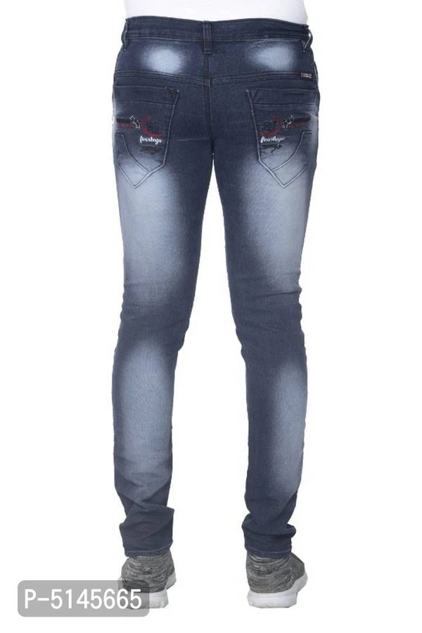 Men slim fit stretchable jeans- BLACK - 28