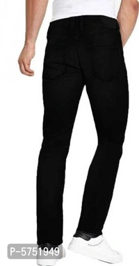 Men Black Knee Cut Jeans - 30