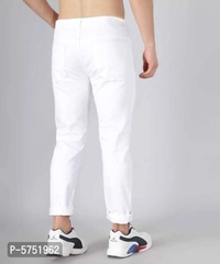 Men White Slim Fit Jeans - 36