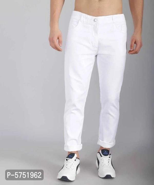 Men White Slim Fit Jeans - 36