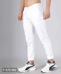 Men White Slim Fit Jeans - 36
