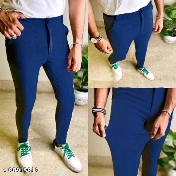 FASHIONABLE COMFORTABLE MENS LYCRA TROUSER PANT - 32