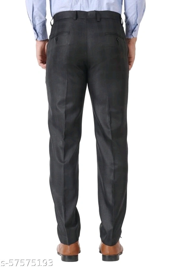 MALENO Men's Checkered Black Trouser - 32