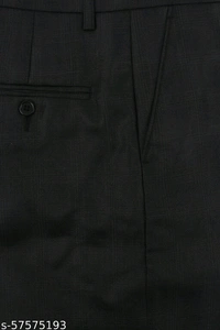 MALENO Men's Checkered Black Trouser - 32