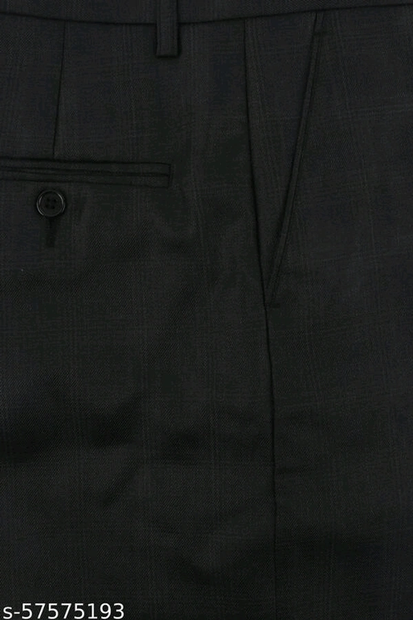 MALENO Men's Checkered Black Trouser - 32
