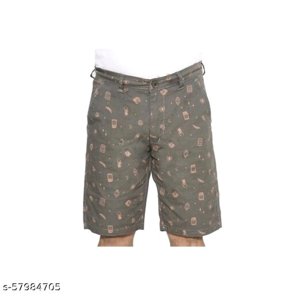 Twin Greens Men's Printed cotton shorts Casuals - 30