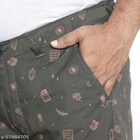 Twin Greens Men's Printed cotton shorts Casuals - 30