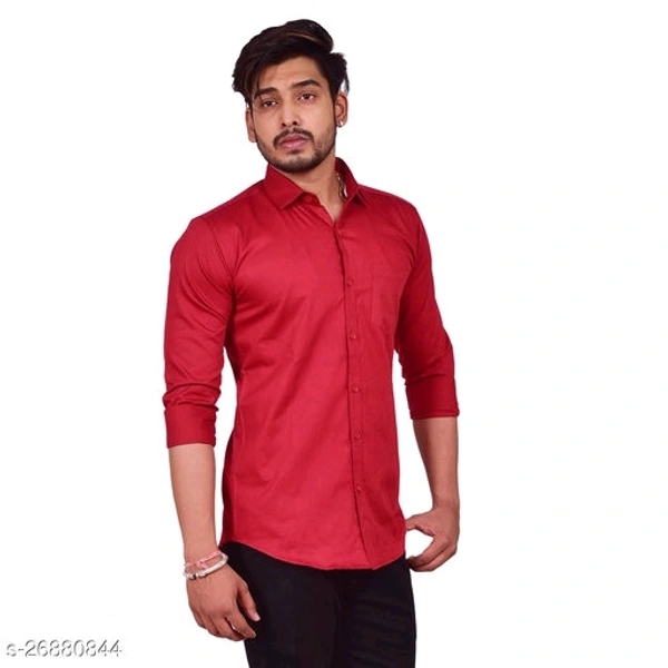 Men's Casual Red Shirts - M
