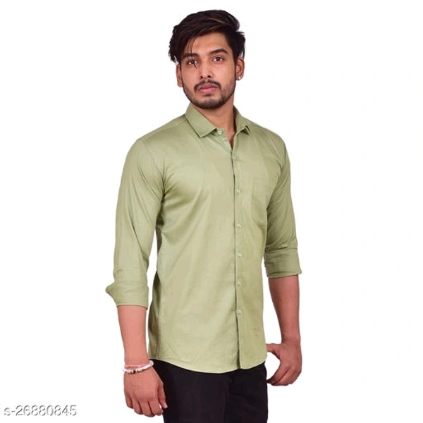 Men's Casual Green Shirts - L
