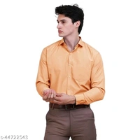 APPEL TOUCH Formal ORANGE Full Sleeves Shirt - XXL