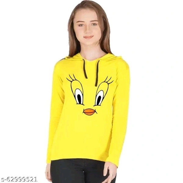 Womens Hooded Full Sleeve Tshirt(Pack of 1) - L