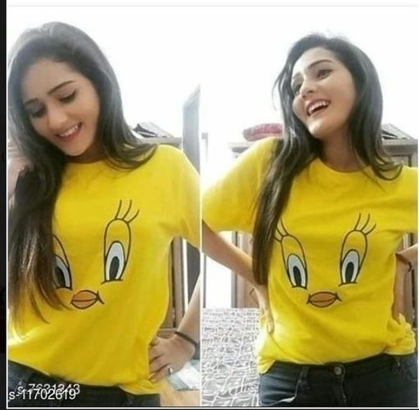 Fancy Women Cotton Tshirt - XL