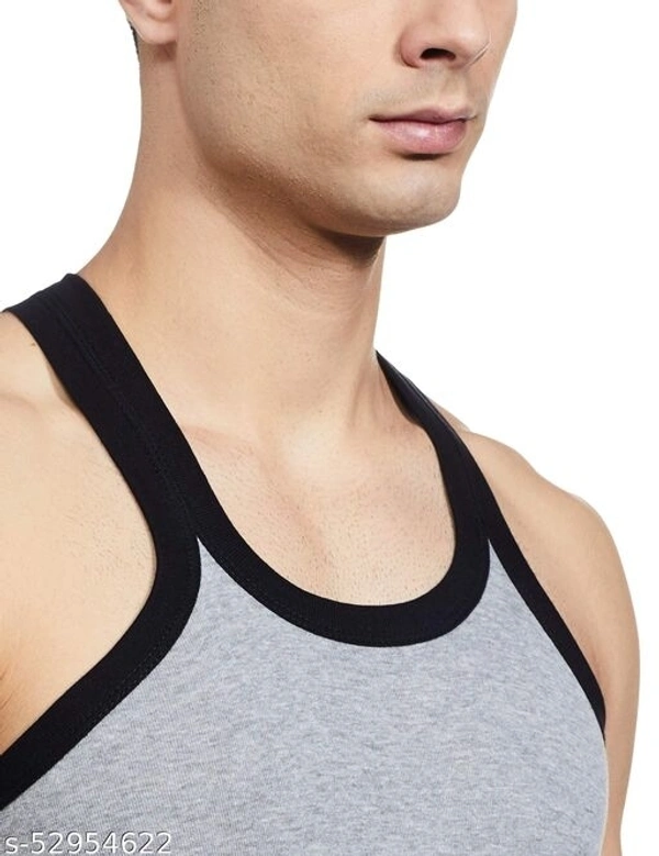 RENOX GYM VEST  PACK OF 5 (COTTON RIB FABRIC) - M