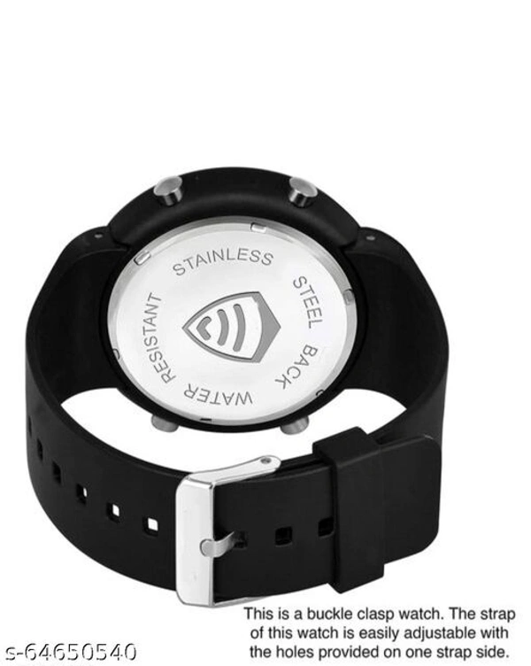 Sport watch  Date and day digital watch black belt white dail green light day .dual time and timar