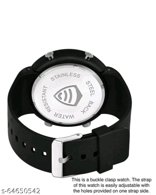 Sport watch  Date and day digital watch black belt white dail green light day .dual time and timar
