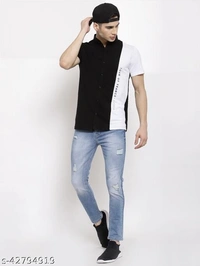 KAY DEE Printed Colorblock Casual Shirt For Mens - L