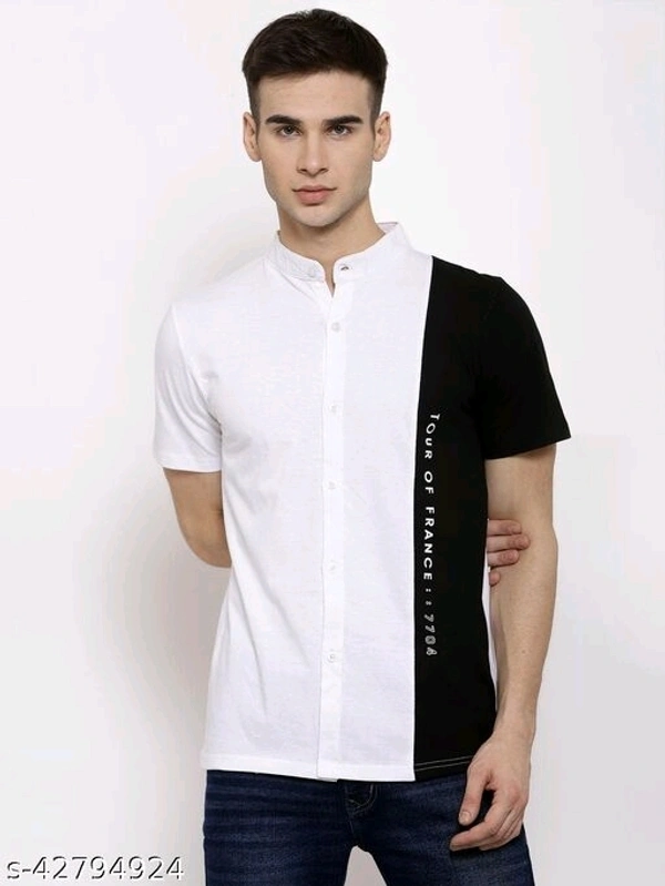 KAY DEE Printed Colorblock Casual Shirt For Mens - S