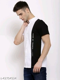 KAY DEE Printed Colorblock Casual Shirt For Mens - S
