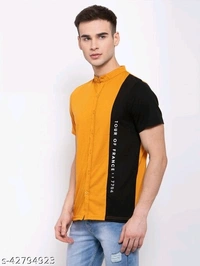KAY DEE Printed Colorblock Casual Shirt For Mens - XL