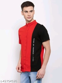 KAY DEE Printed Colorblock Casual Shirt For Mens - S