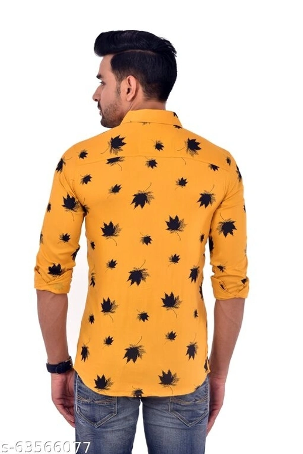 Full Sleeves Printed Floral Causal Shirt - M