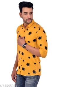 Full Sleeves Printed Floral Causal Shirt - M