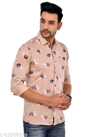 Full Sleeves Printed Floral Causal Shirt - M