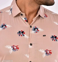 Full Sleeves Printed Floral Causal Shirt - XL