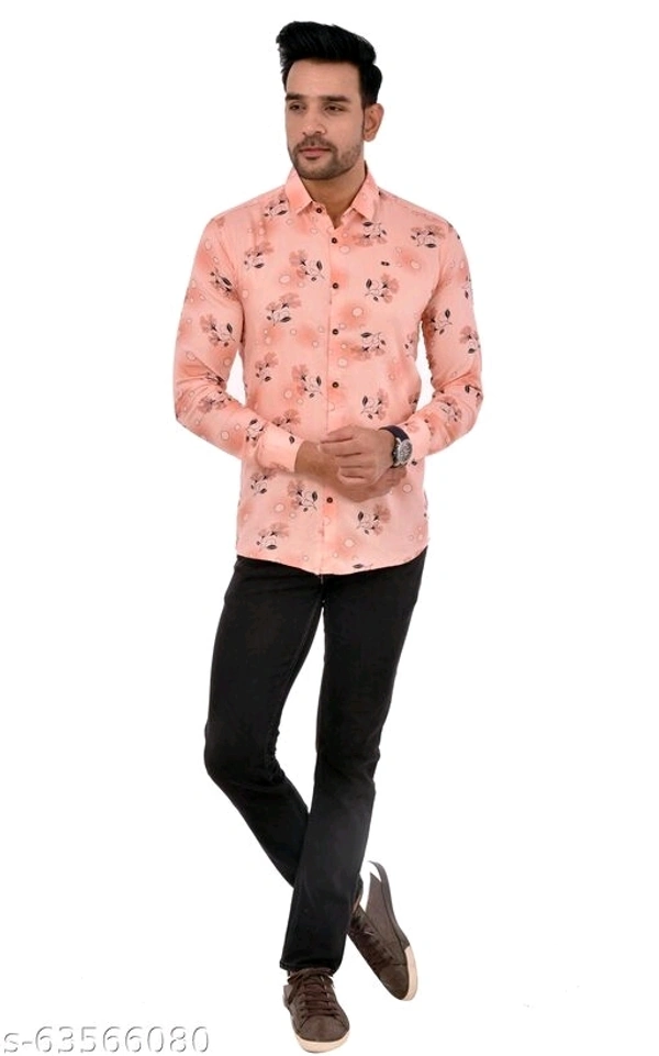 Full Sleeves Printed Floral Causal Shirt - M