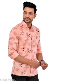 Full Sleeves Printed Floral Causal Shirt - M